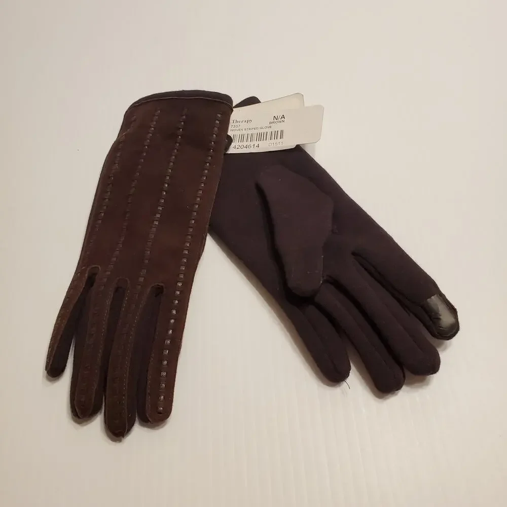 Jeanne Simmons Texting Therapy Woven Striped Gloves New with tags.
